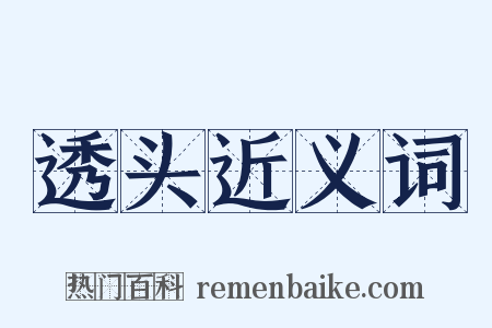 透头近义词是什么意思的图片